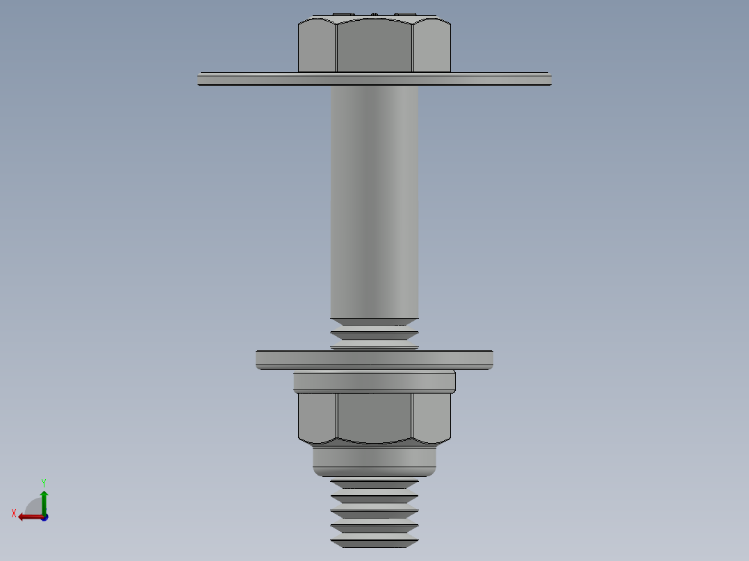 紧固件-0.3750 Bolt Hex后视图