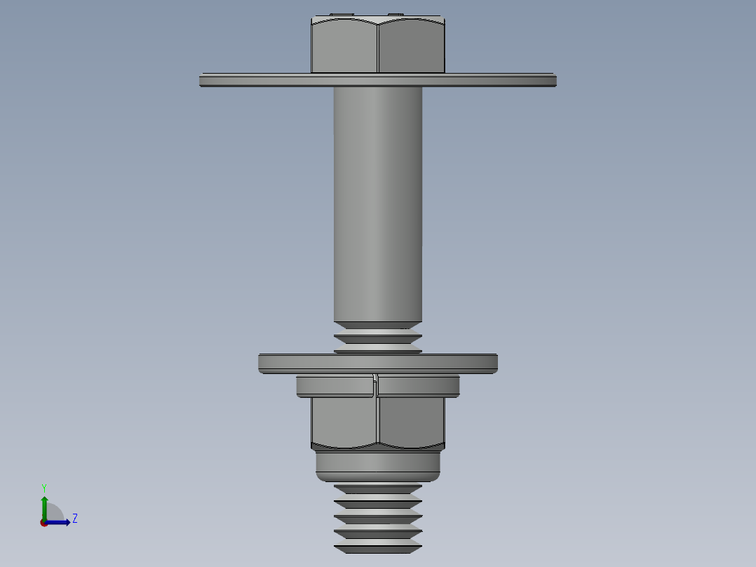 紧固件-0.3750 Bolt Hex左视图