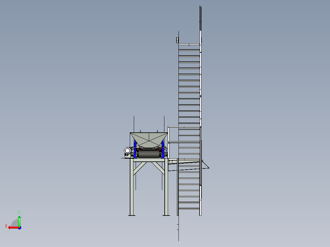 传送带输送机后视图