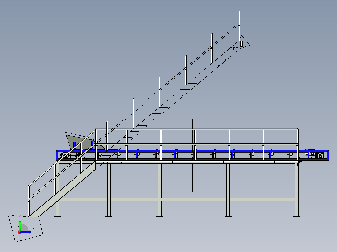 传送带输送机左视图