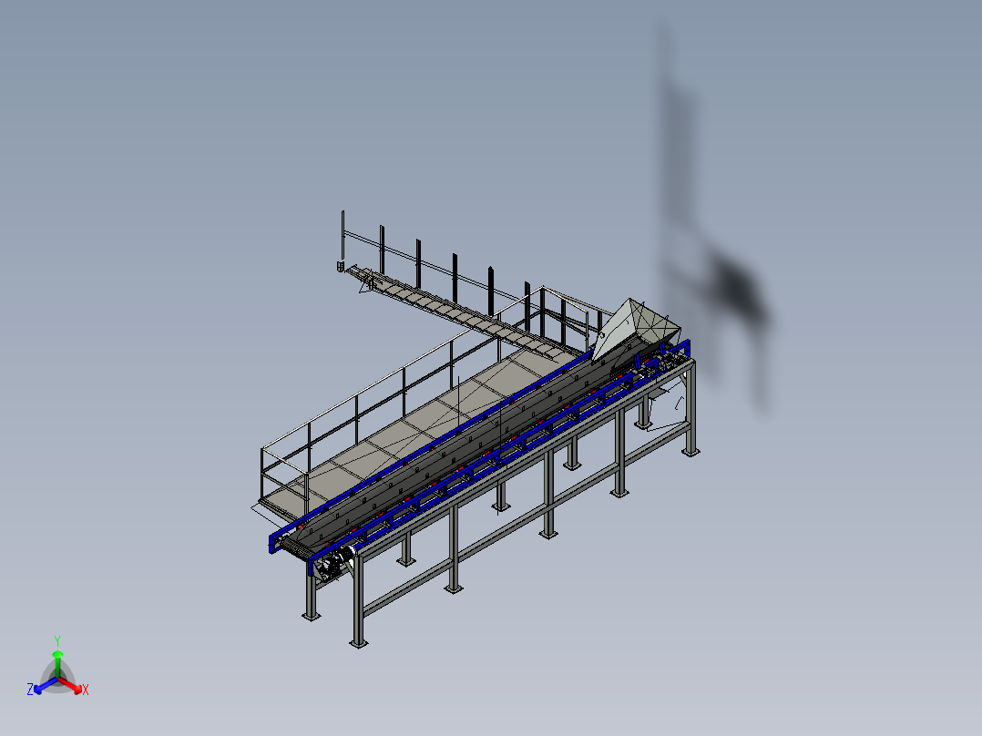 传送带输送机正等轴测图
