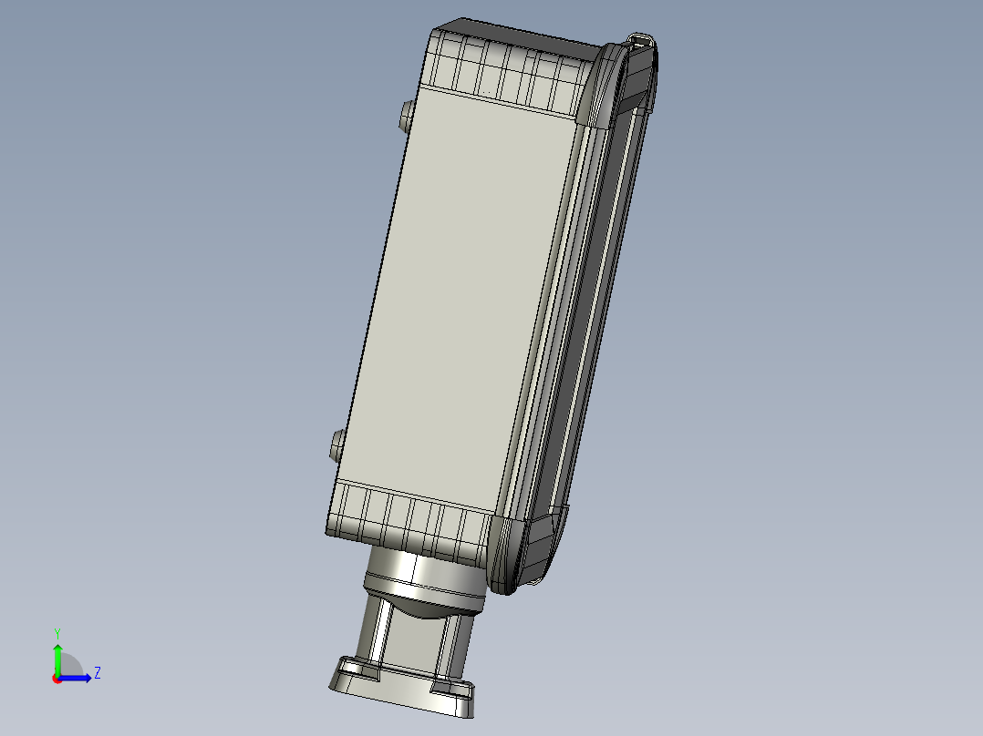 向上可旋转箱底座+控制箱左视图