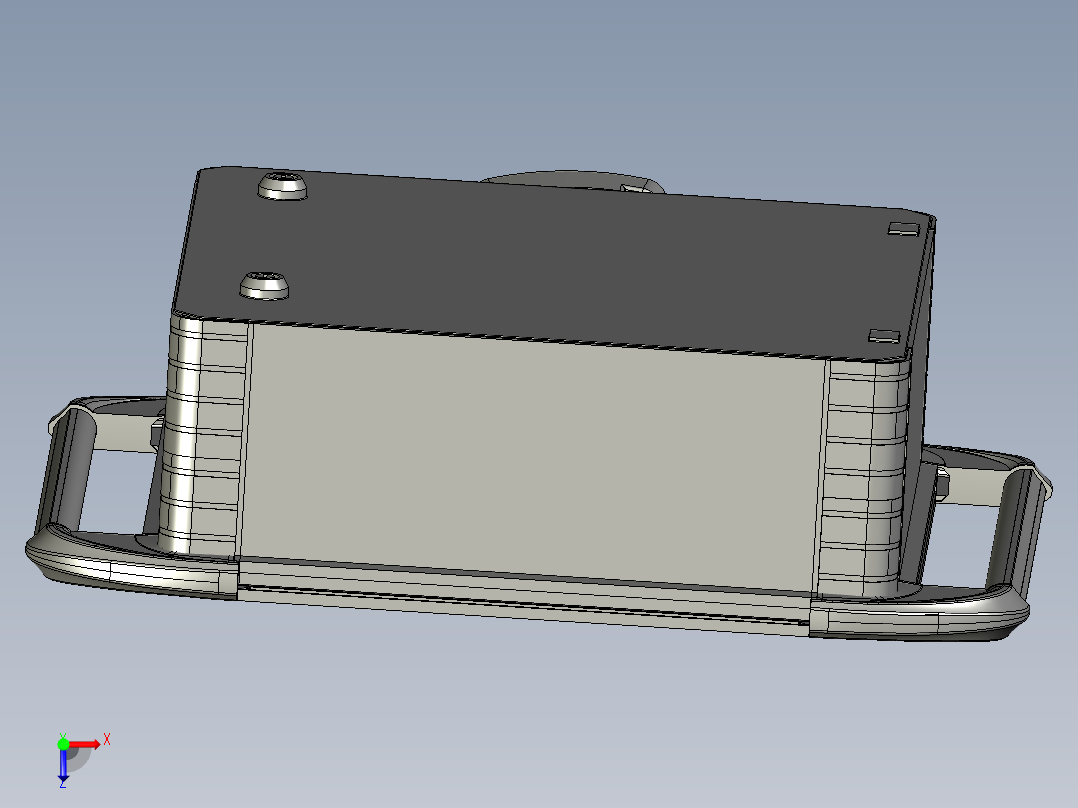 向上可旋转箱底座+控制箱俯视图