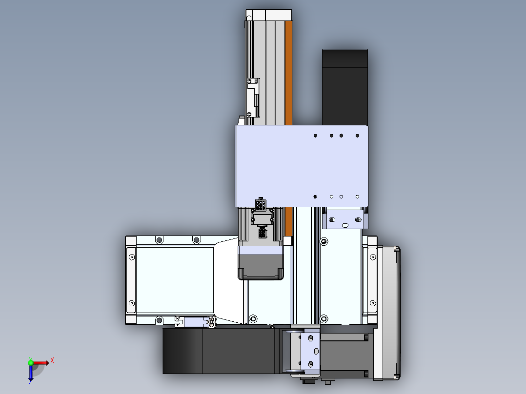 内嵌直交机械手XYG系列XYG430-A3俯视图