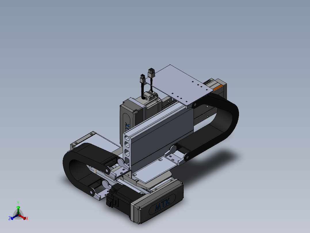 内嵌直交机械手XYG系列XYG430-A3正等轴测图