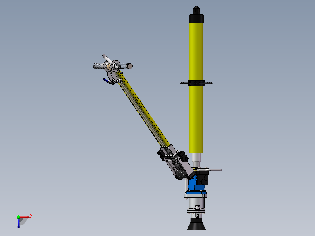 气动钻机俯视图