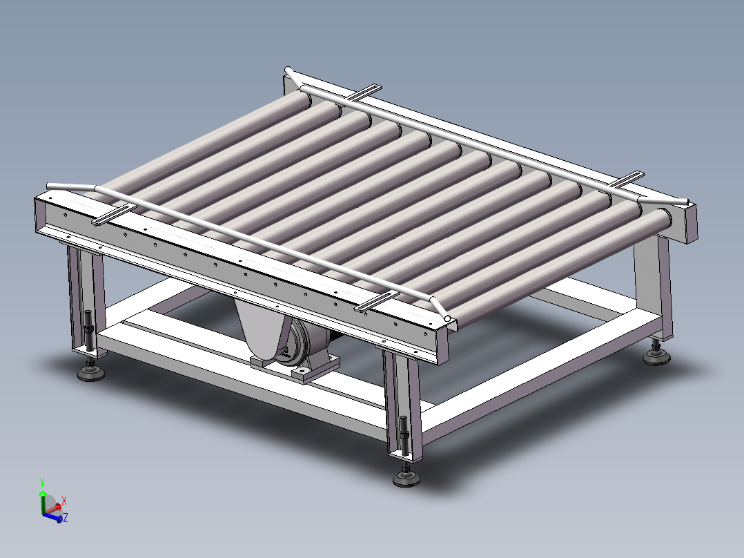 W1300X L2000X H700动力辊道<span style='color: red'>输送机</span>sw20可编辑