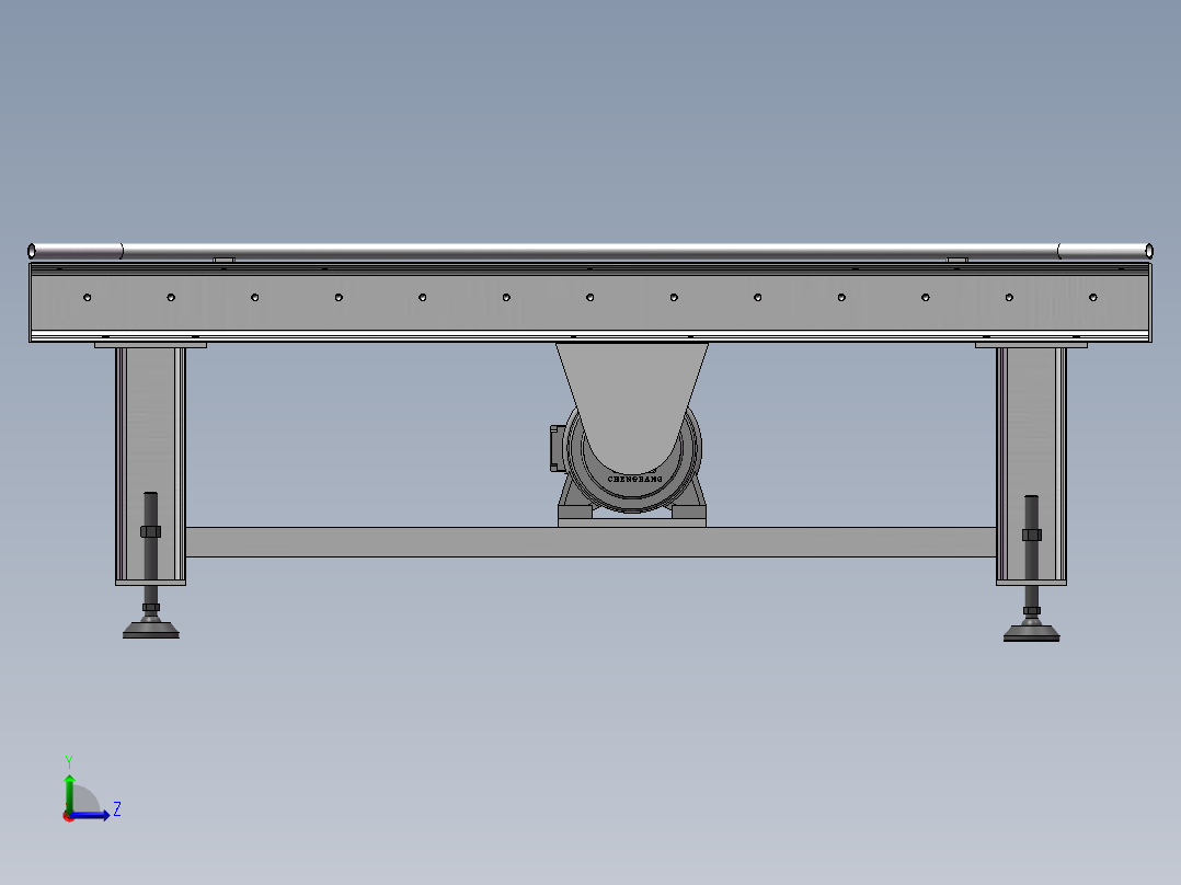 W1300X L2000X H700动力辊道输送机sw20可编辑左视图