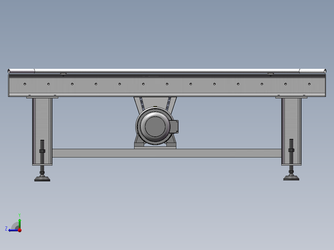 W1300X L2000X H700动力辊道输送机sw20可编辑右视图