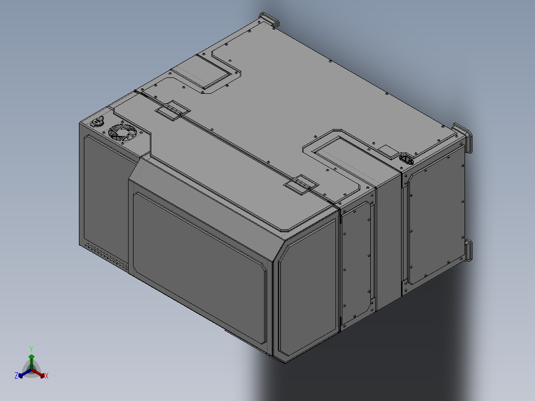 精密度高的3D打印机设计模型正等轴测图
