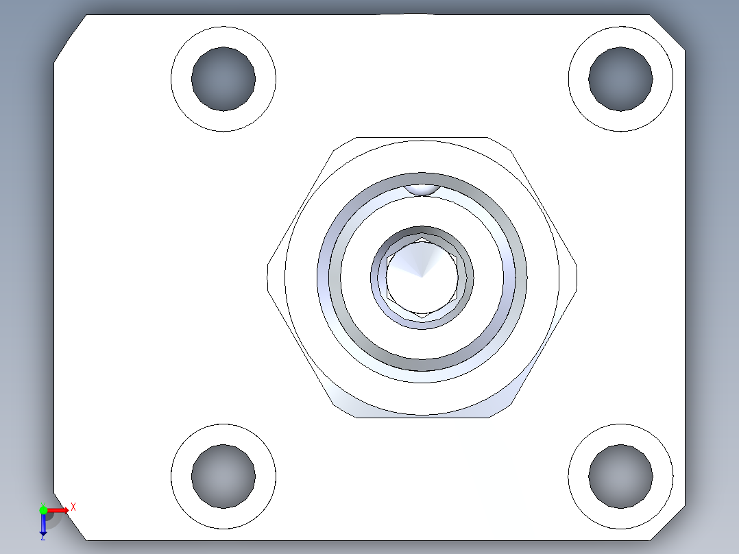 KOSMEKLHA0400-SL-Q35多系列多零件图纸模型俯视图