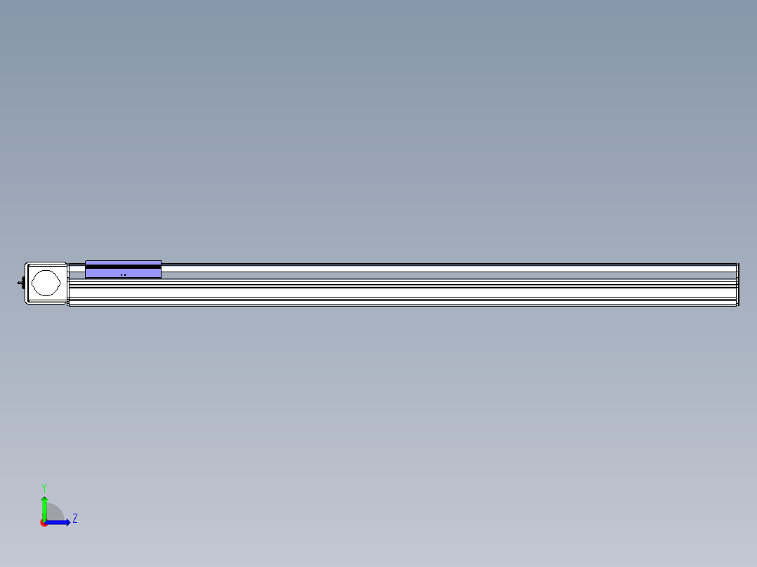 同步带滑台-半封闭B17-L100-S1150-R-P75-D3-N3左视图
