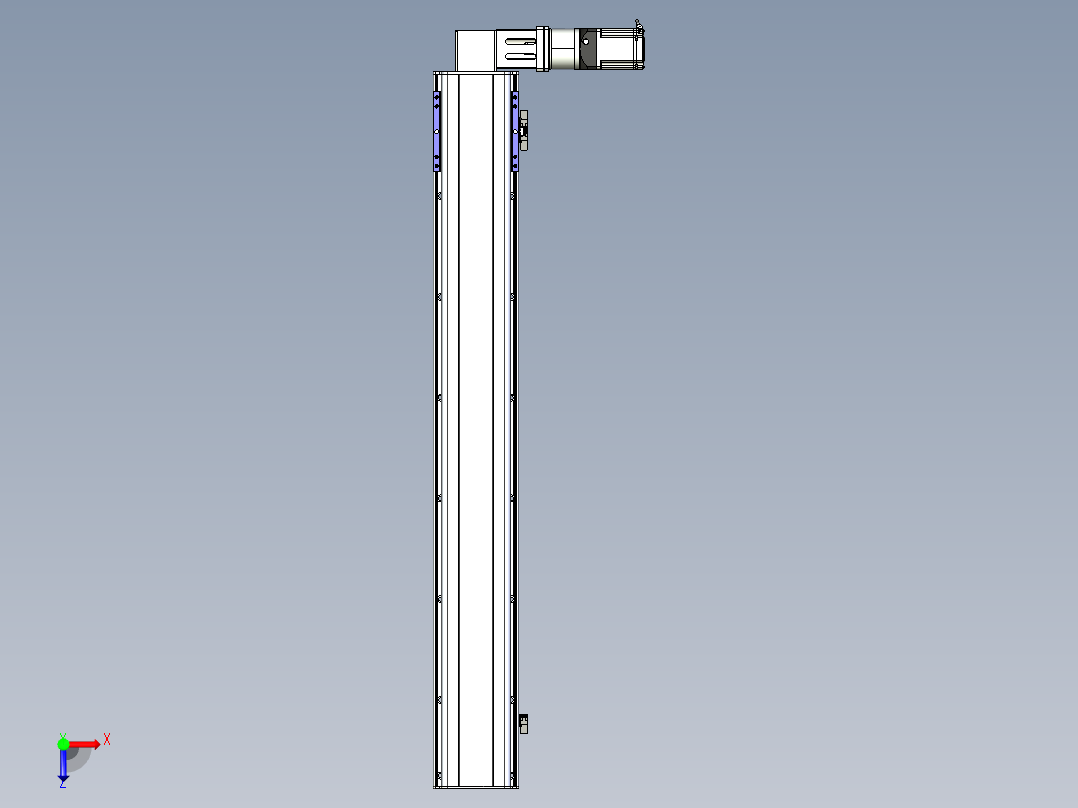 同步带滑台-半封闭B17-L100-S1150-R-P75-D3-N3俯视图