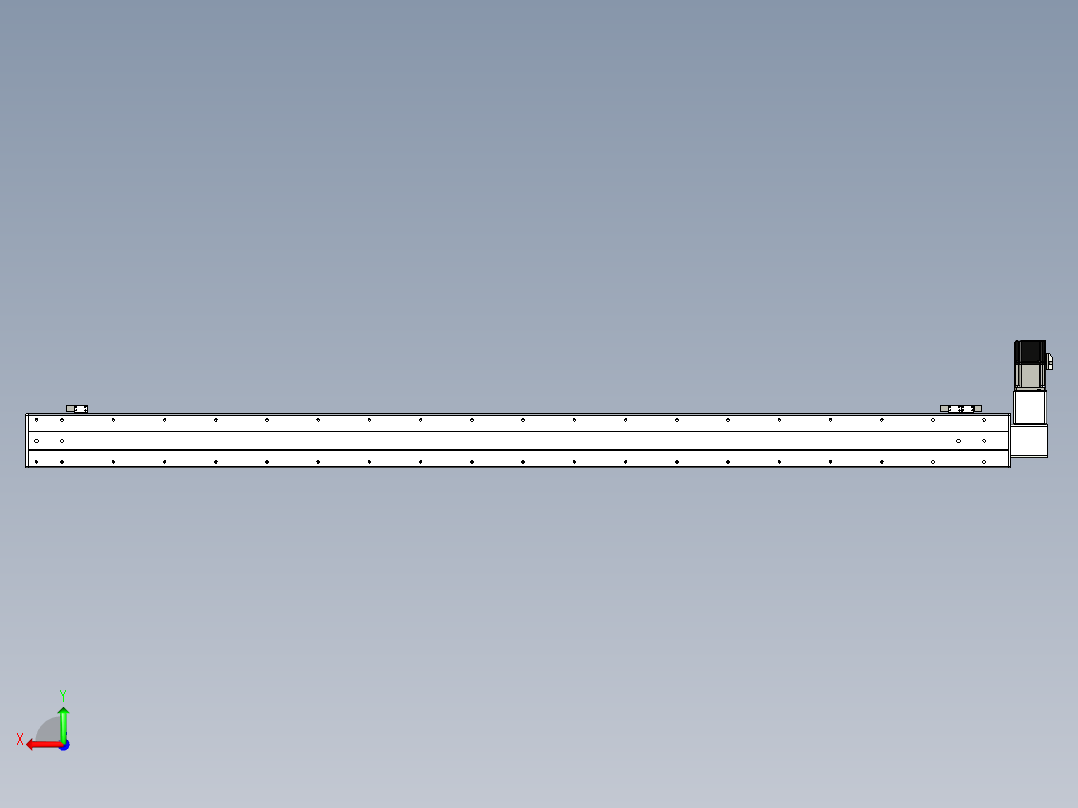 同步带滑台-半封闭B10-L90-S1700-R-P40-D3后视图