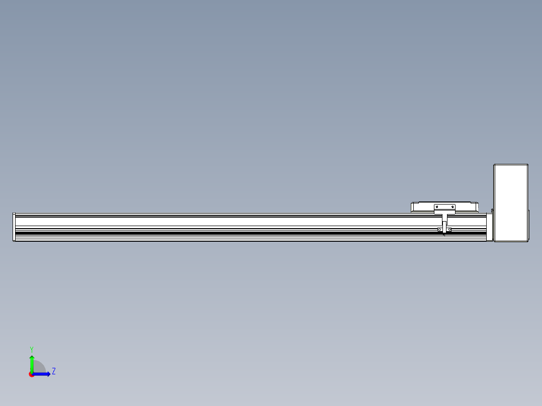 同步带全封闭直线模组TPA-HCB-105D-90-L700-LU-C-P20-N3左视图