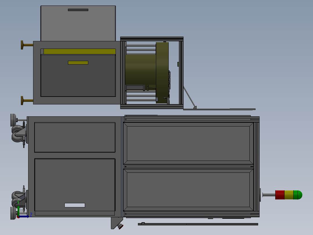 六轴自动装配锁螺丝机左视图