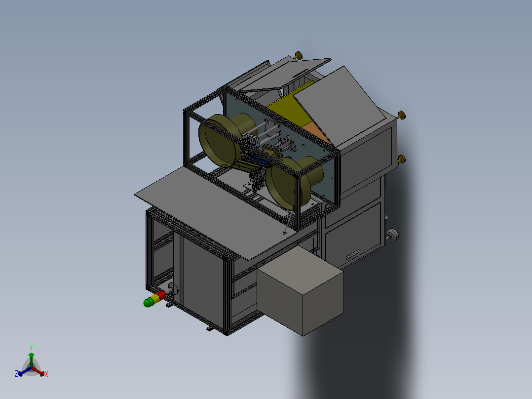 六轴自动装配锁螺丝机正等轴测图