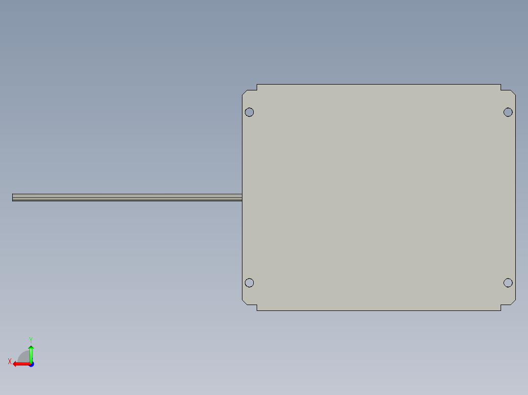 基恩士CA-DSR9_kc图纸模型后视图