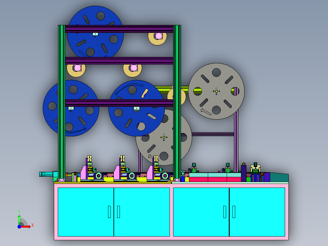接头USB单层自动插针机前视图