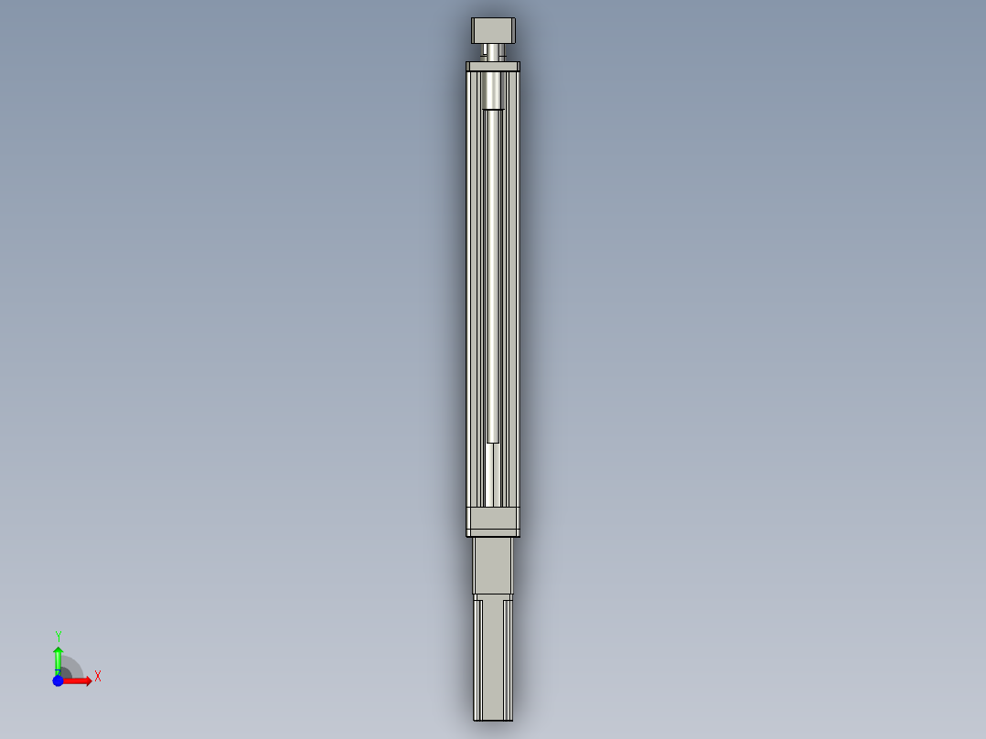 12VZ电动缸-VZ5D-S300-BC前视图