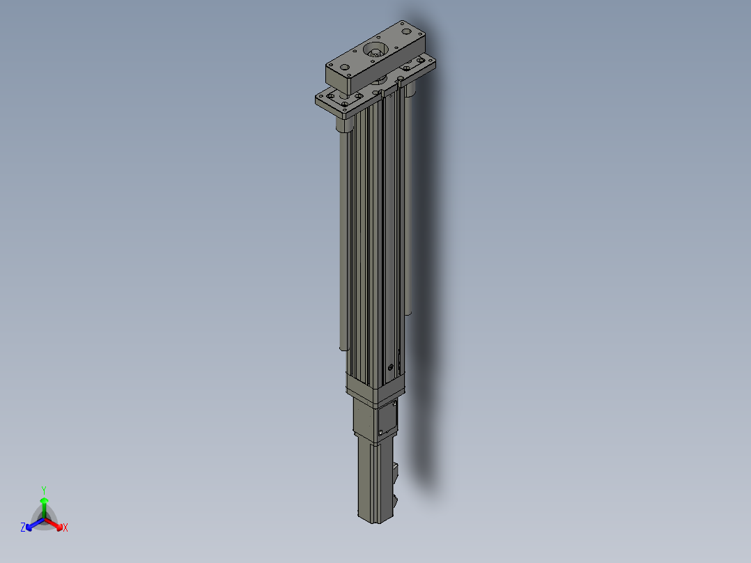 12VZ电动缸-VZ5D-S300-BC正等轴测图