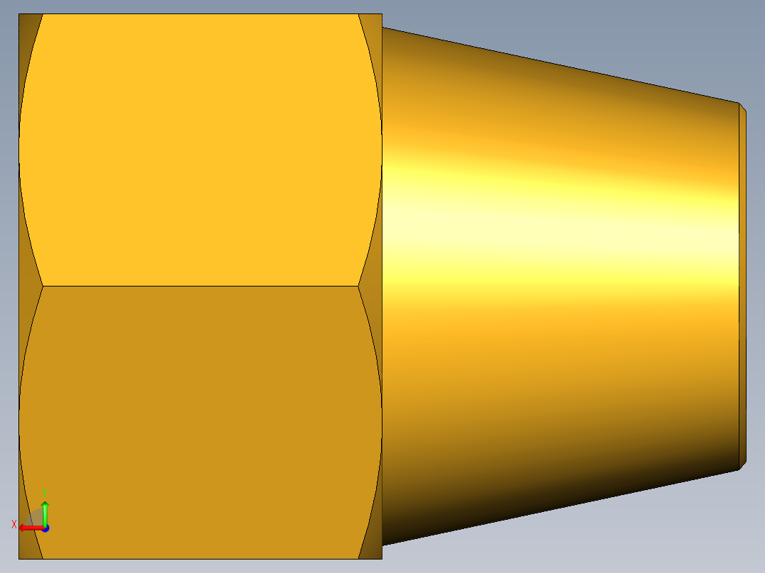扩口式工业通用硬管接头Short Nut 41FS-6后视图