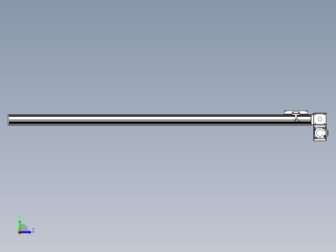 同步带全封闭直线模组TPA-HCB-105D-90-L1400-RP-Y-P20-N3左视图