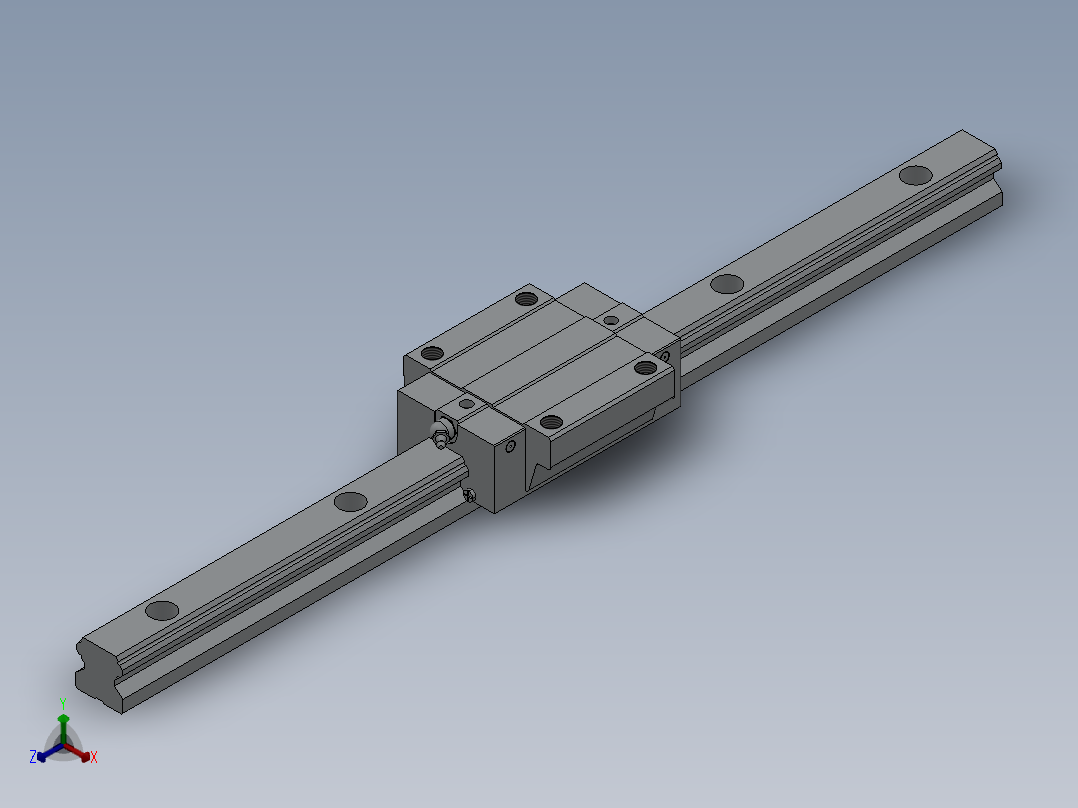 滑块HGW15CC正等轴测图