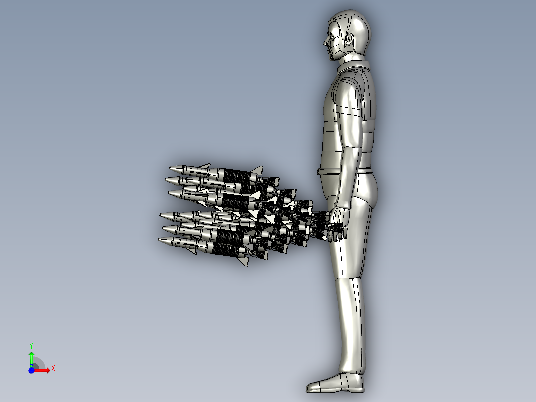 火箭炮机器人前视图