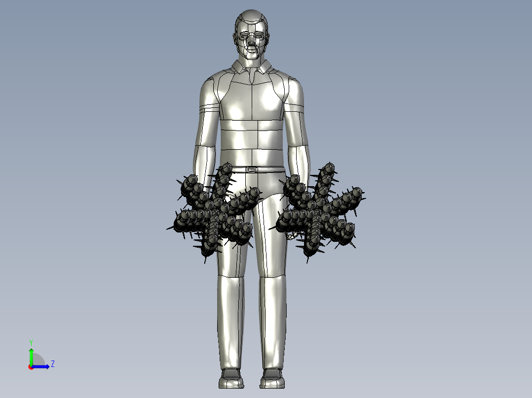 火箭炮机器人左视图