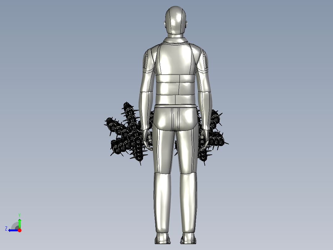 火箭炮机器人右视图