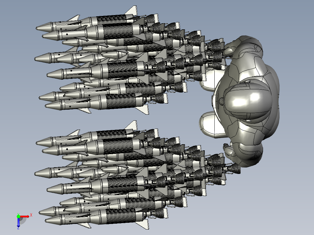火箭炮机器人俯视图