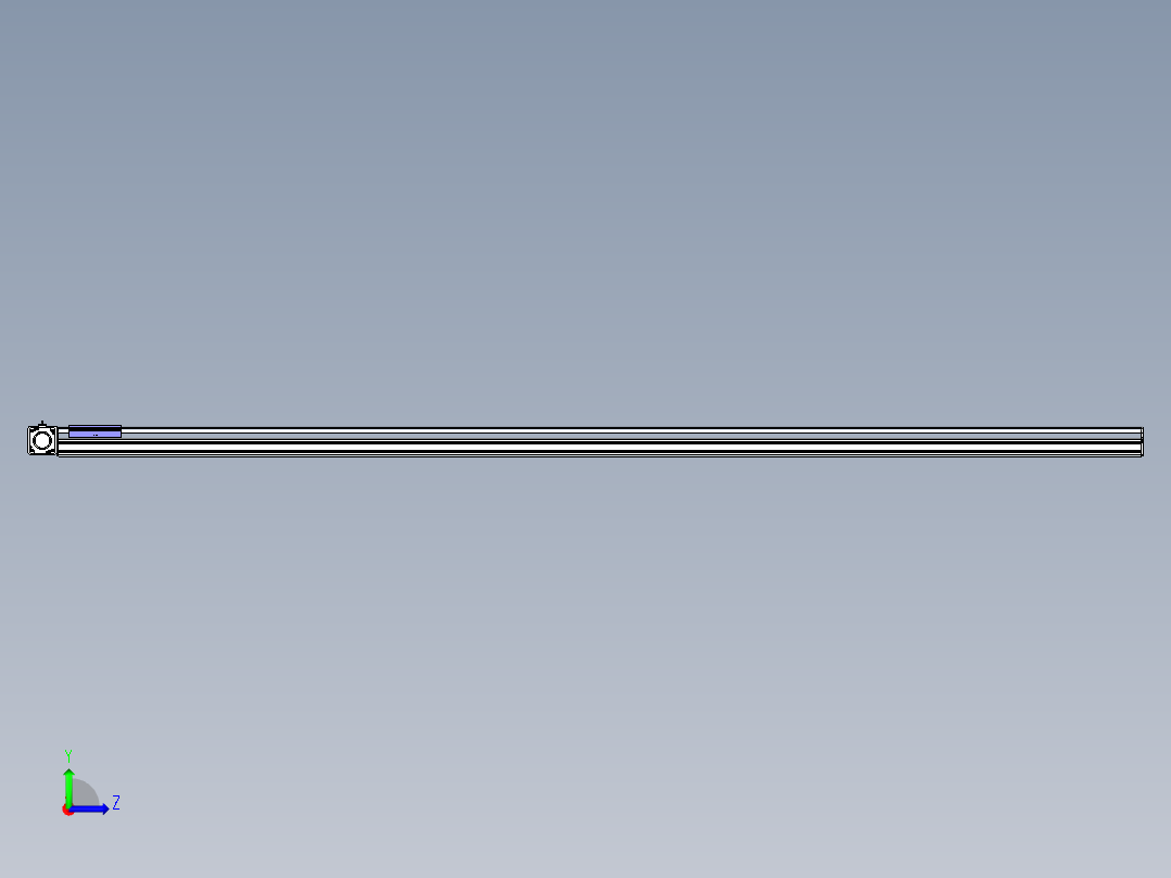 同步带滑台-半封闭B17-L100-S3100-L-P75-D3-N3左视图