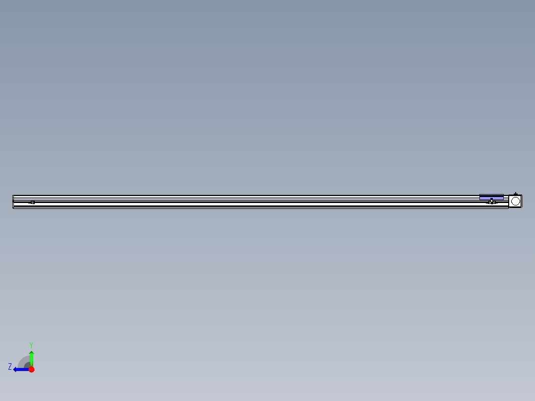 同步带滑台-半封闭B17-L100-S3100-L-P75-D3-N3右视图