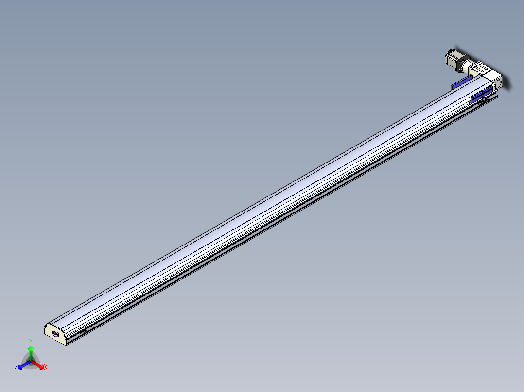 同步带滑台-半封闭B17-L100-S3100-L-P75-D3-N3正等轴测图