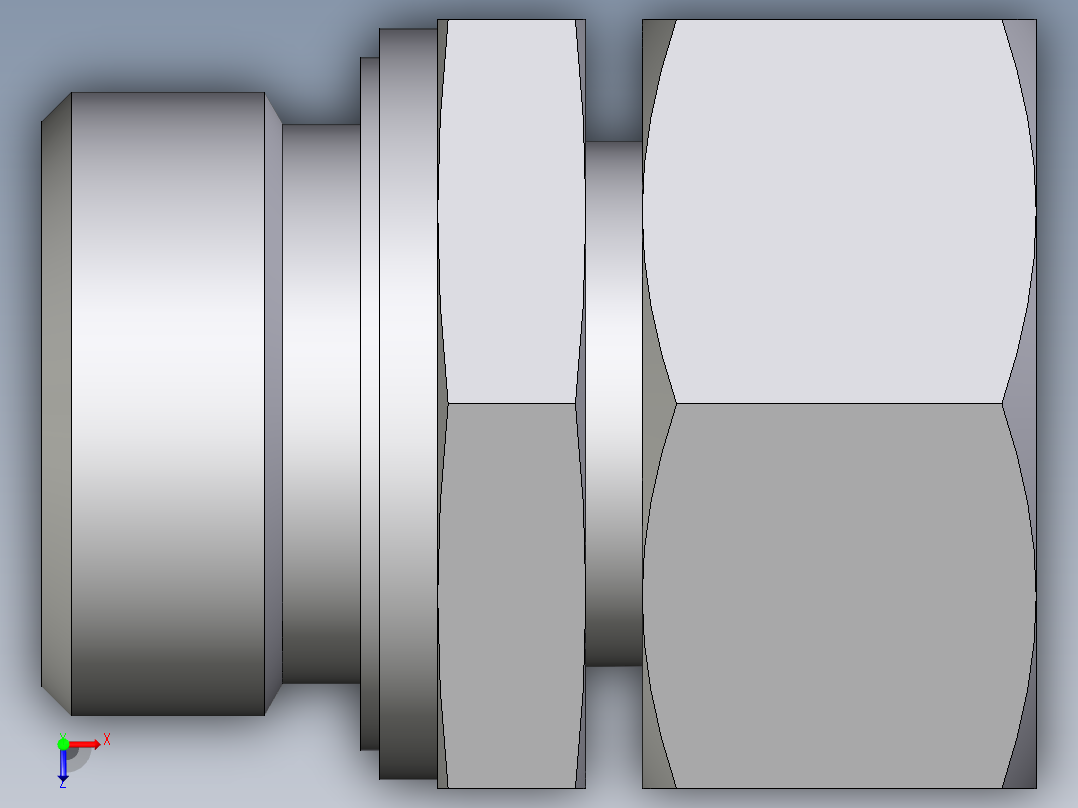 卡套式工业通用硬管接头EO_Standpipe_connector_EVGE28LREDCF俯视图