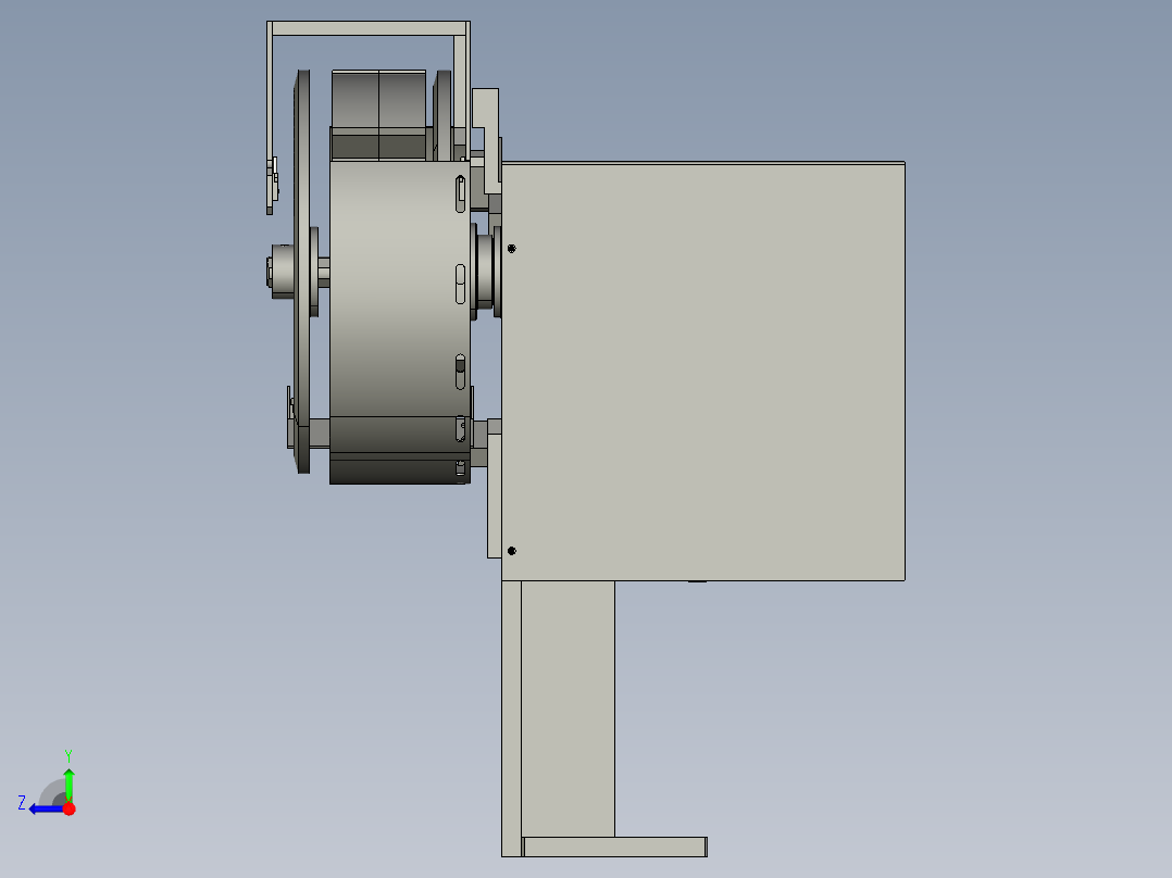 弹簧圈自动分选装盒设备creo5.0.zip右视图