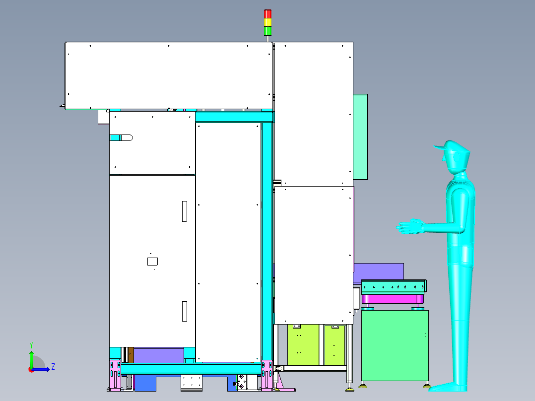 自动称重AI码垛机x_t左视图