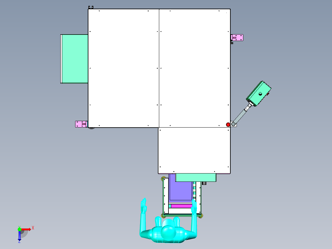 自动称重AI码垛机x_t俯视图