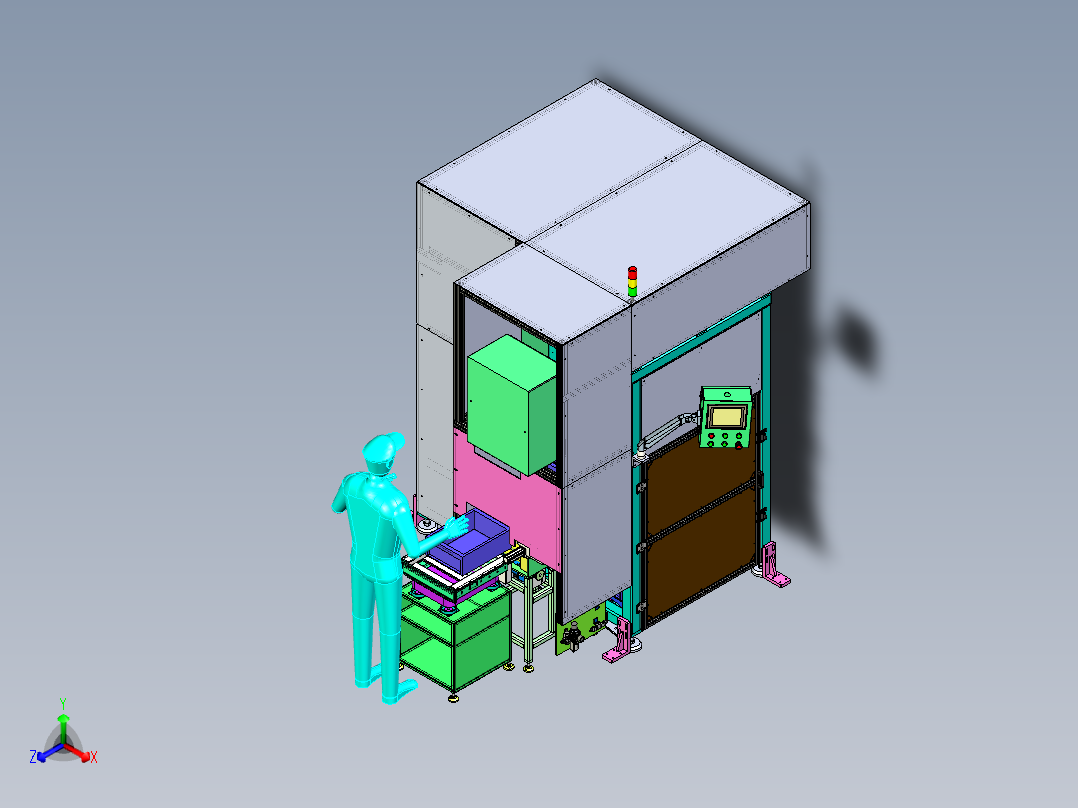 自动称重AI码垛机x_t正等轴测图