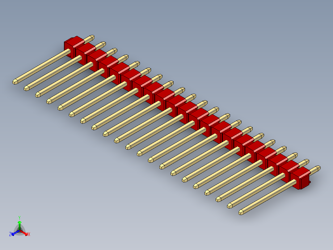 彩色公头100mil（2.54mm）系列-DS1021_red_1x21p_100mil_Type5_rev1.0