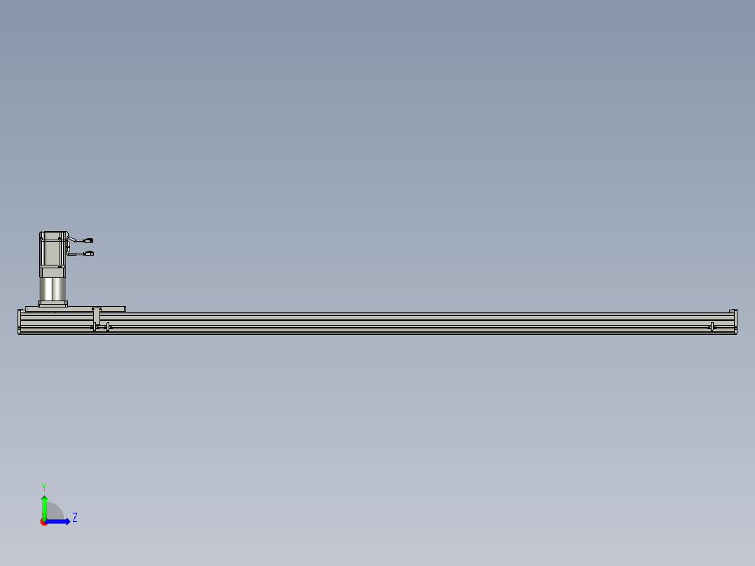 东锦齿条传动DH175G-L167-S1850-BU-减速机+750W左视图