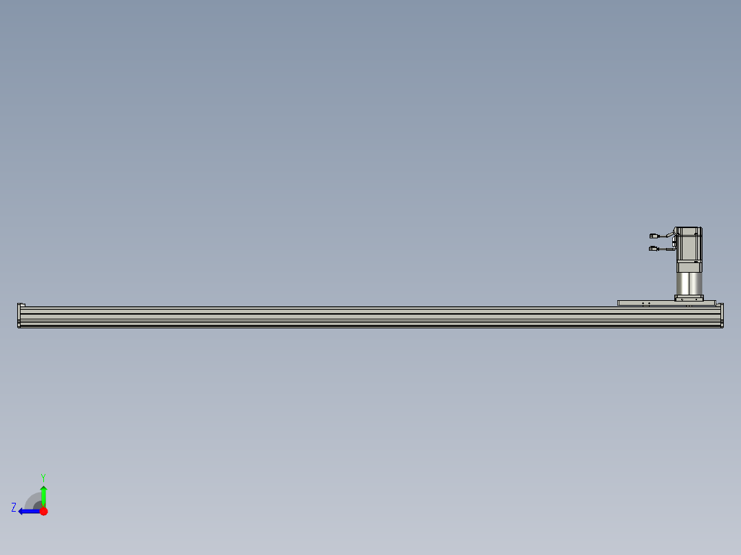 东锦齿条传动DH175G-L167-S1850-BU-减速机+750W右视图