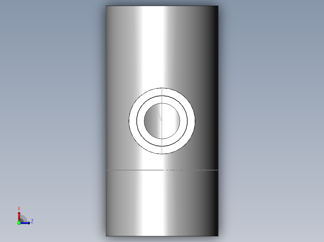 PVC管件-1.5 X 0.75 r-tee俯视图