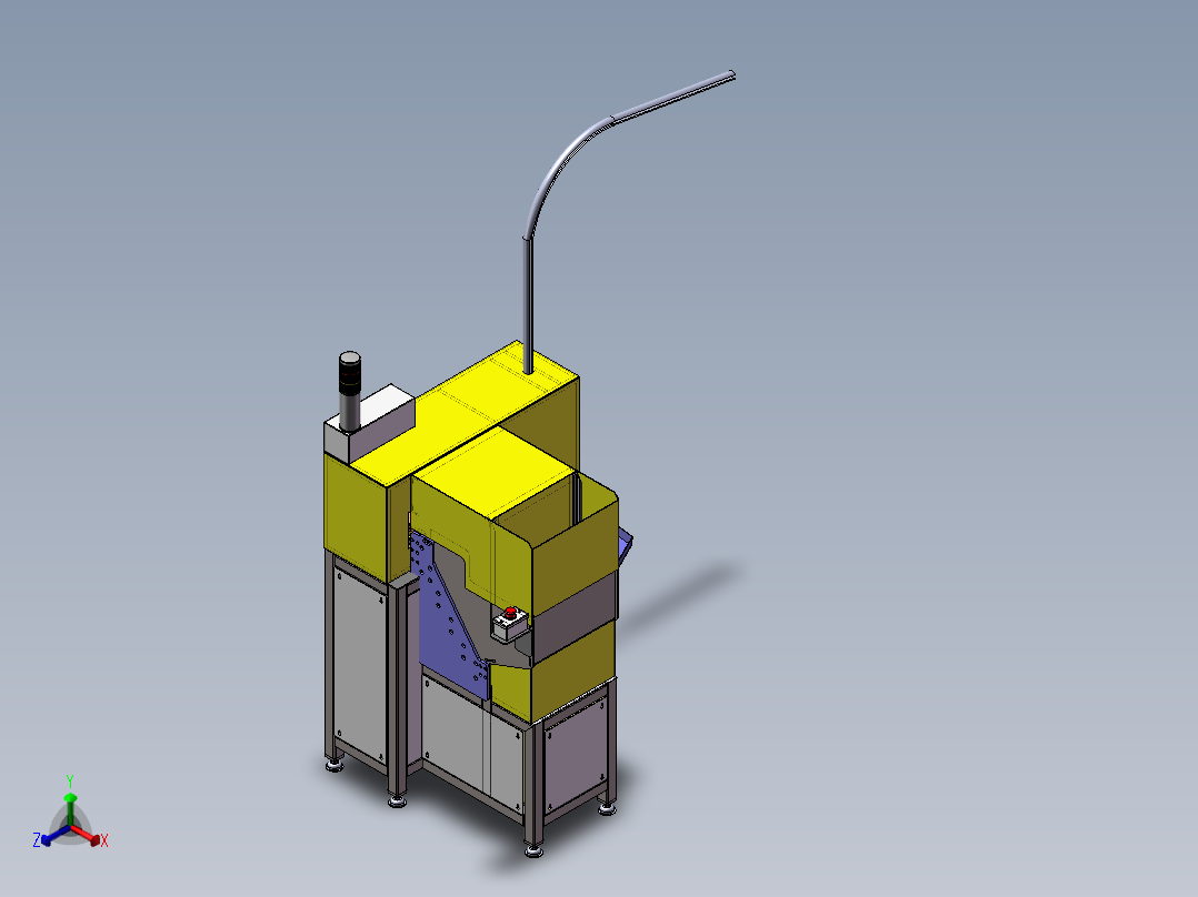 高精密电火花机正等轴测图