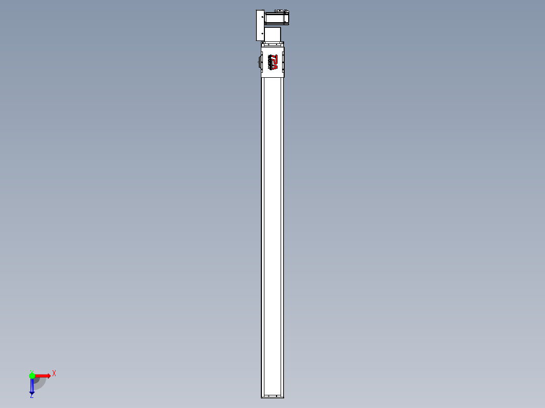 同步带全封闭直线模组TPA-HCB-110D-90-L1500-MR-Y-P40-N3俯视图