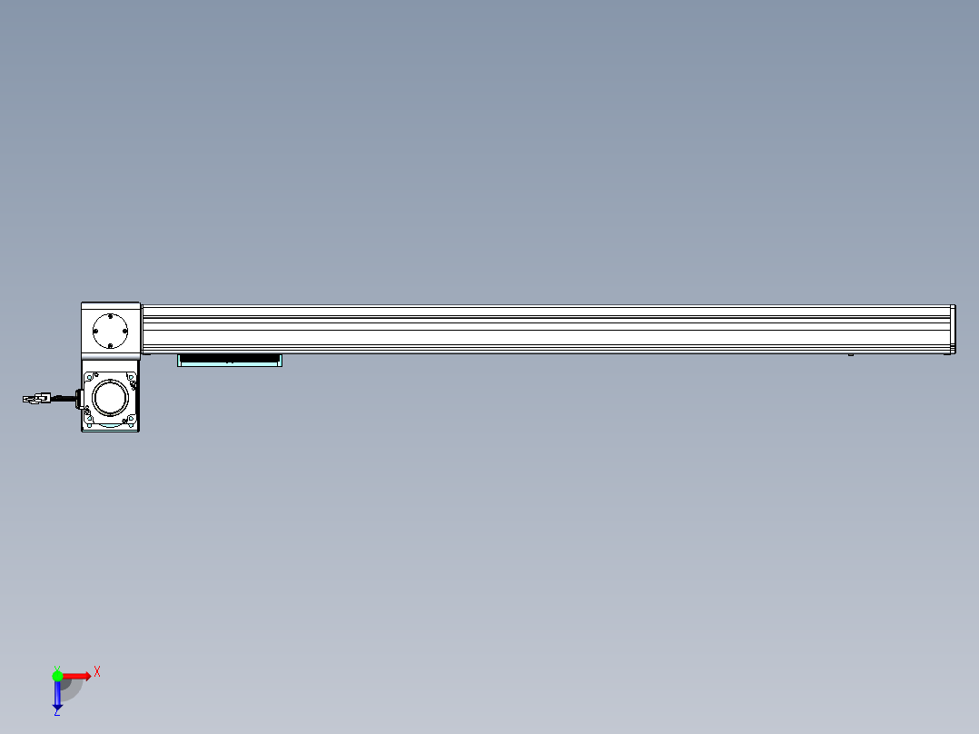 威洛博VBC同步带传动一无尘环境VBC14-L45-S950-BLU-ZP75-C3俯视图
