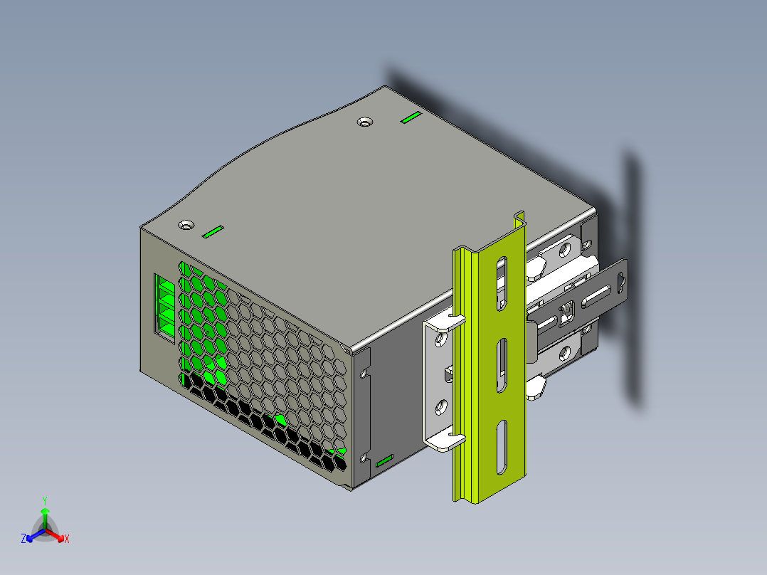 明纬DBUF和DUPS系列开关电源合集轨道式正等轴测图