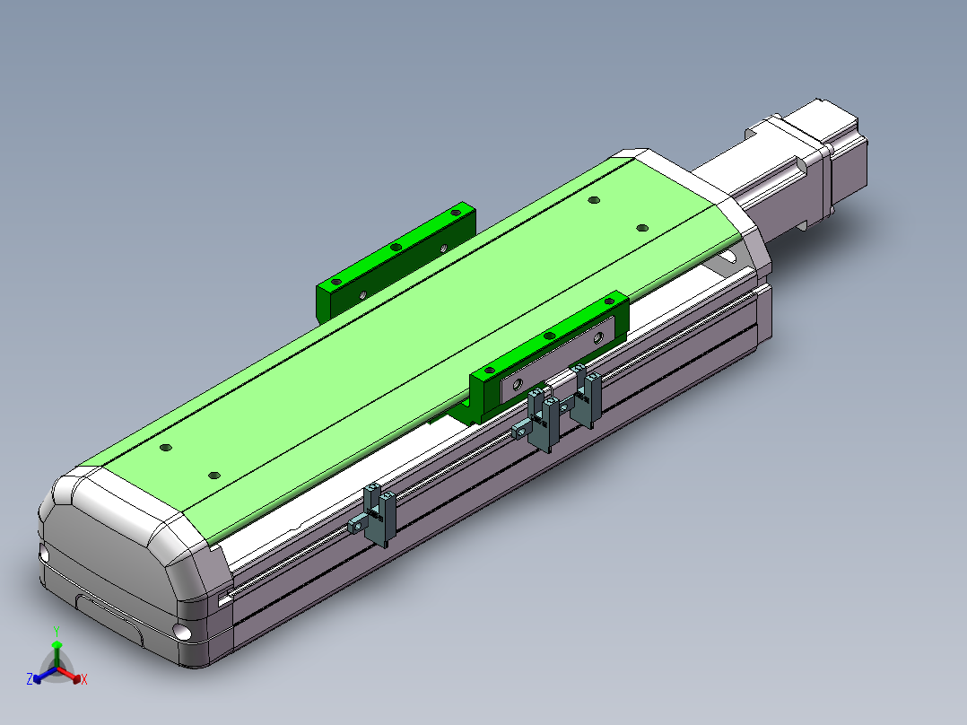 MTH丝杆半封闭模组MTH12-BC-P100W正等轴测图