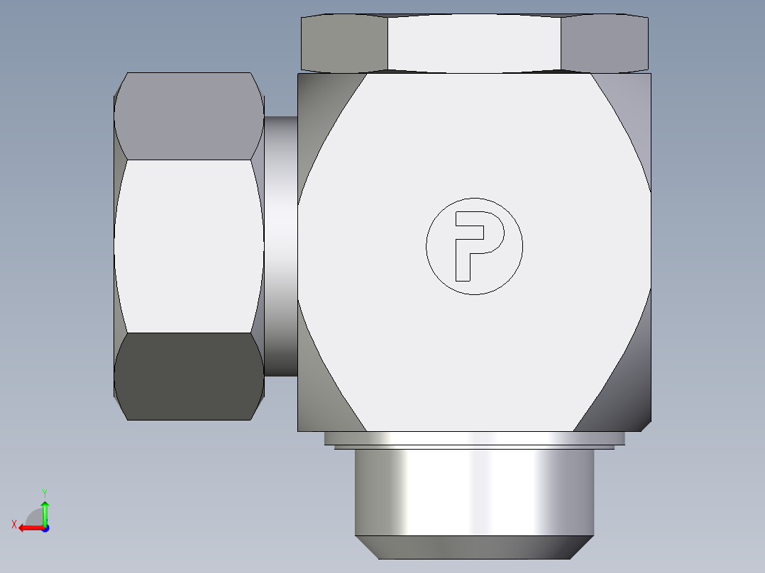 卡套式工业通用硬管接头EO_High_pressure_banjo_elbow_WH38ZSRKDSCF后视图